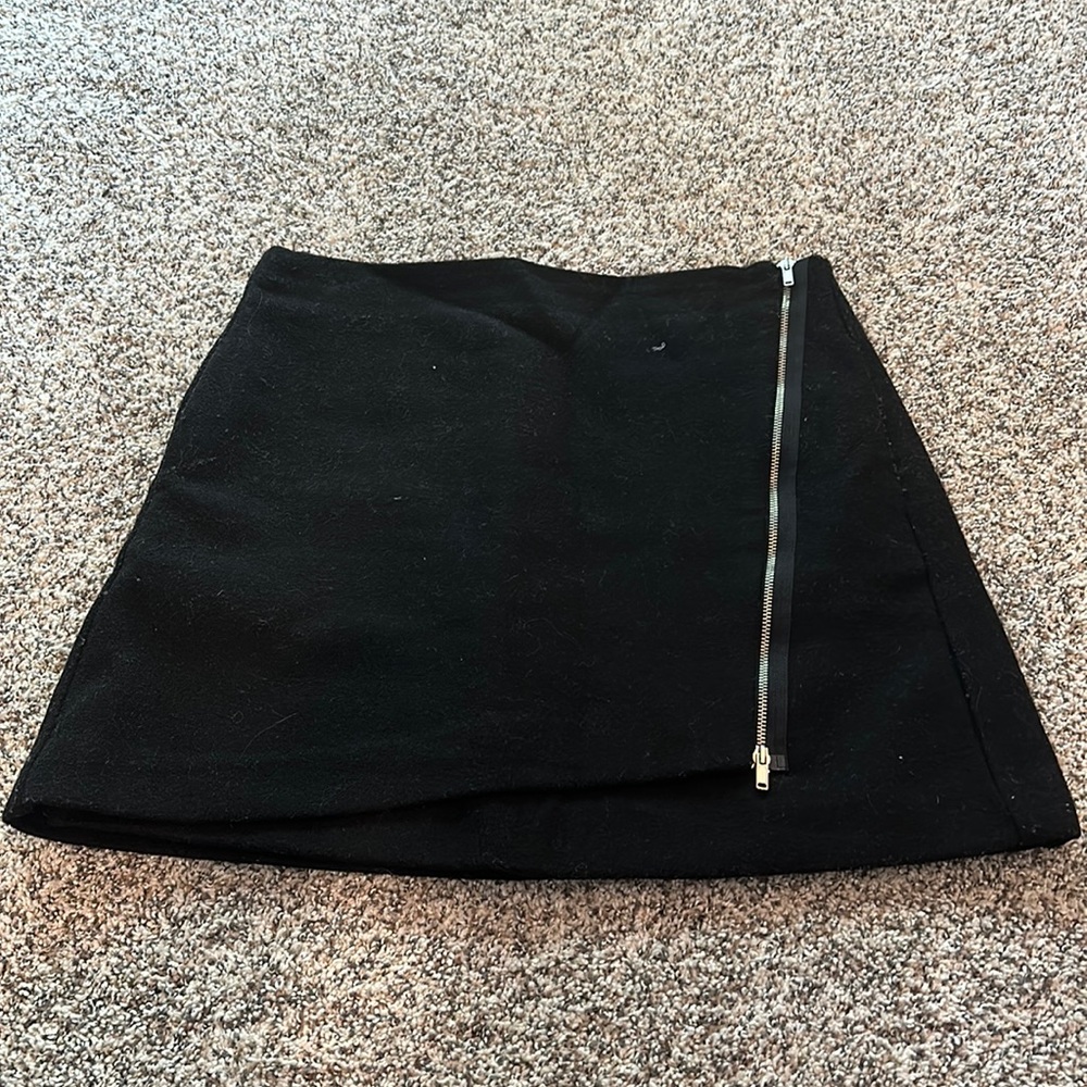 Wool Mini Wrap Skirt
